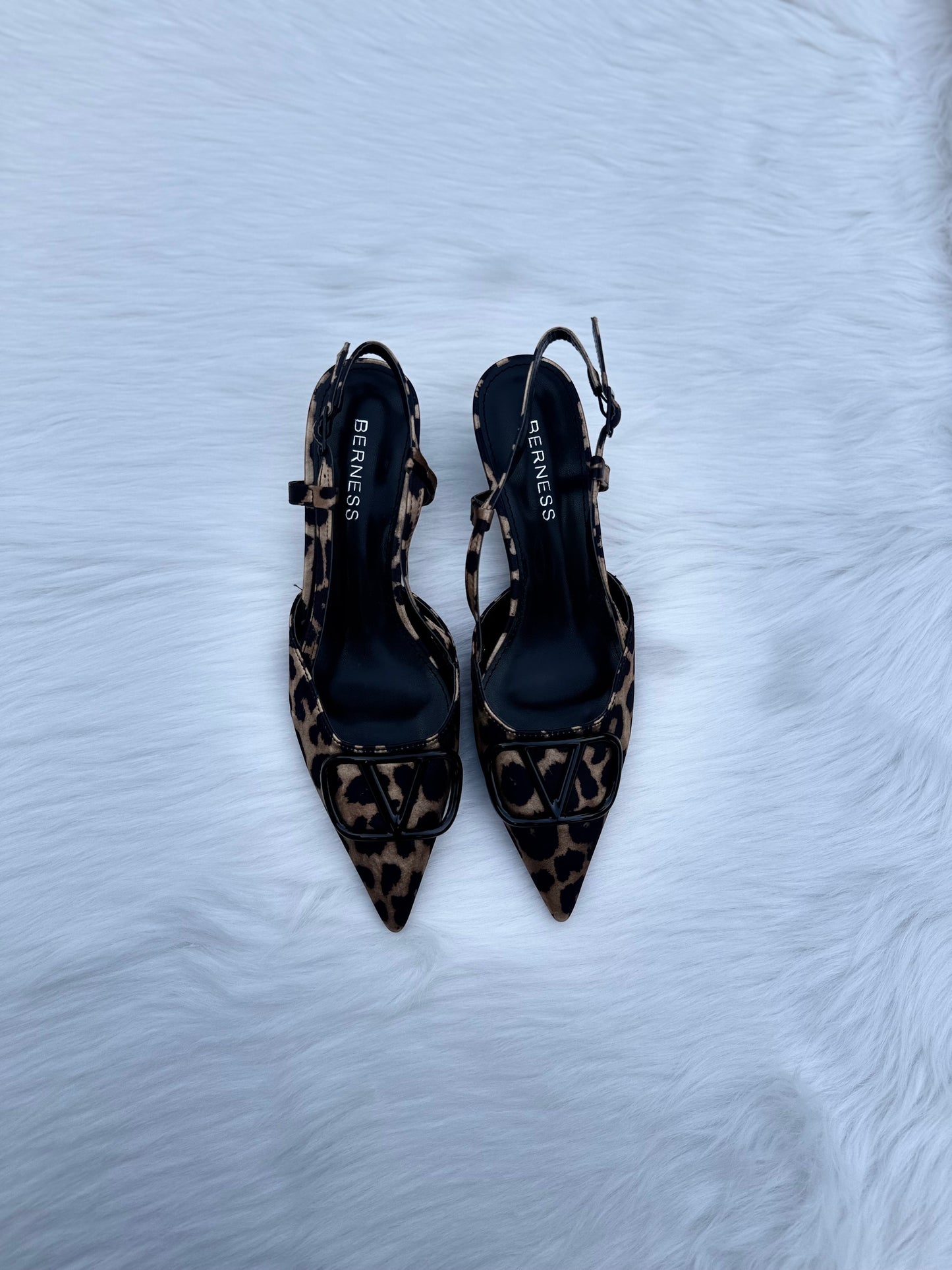 LEOPARD SATIN HEELS