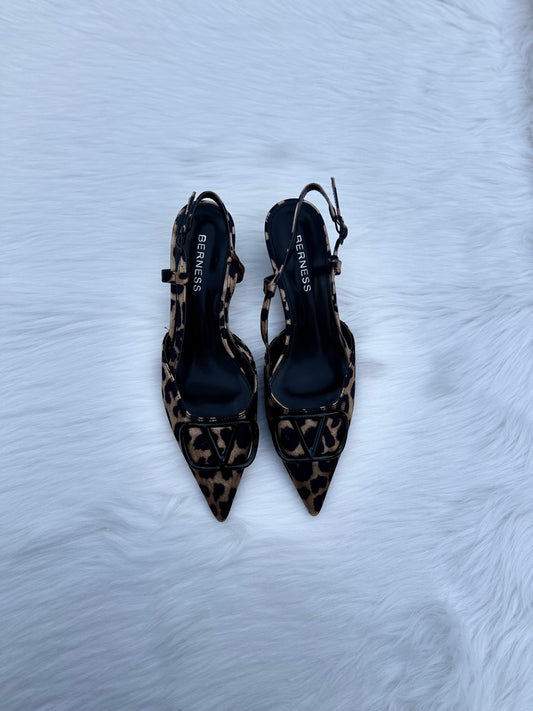 LEOPARD SATIN HEELS